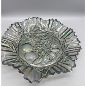 Federal Glass Carnival glass ruffled plate